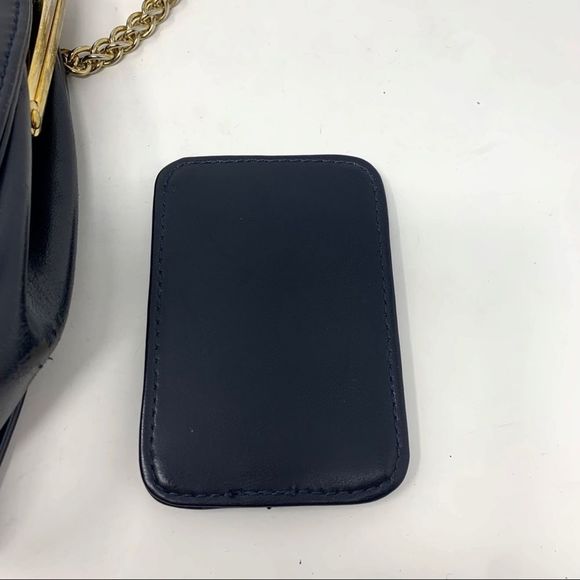 VINTAGE Liz Claiborne Black Faux Leather Clasp Top Purse - Picture 12 of 13